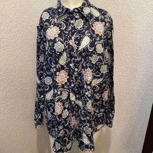 👢Chaps Floral Paisley Long Sleeve Button Down 👢
